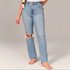Abercrombie Ultra High Rise 90s Straight Jeans Curve Love